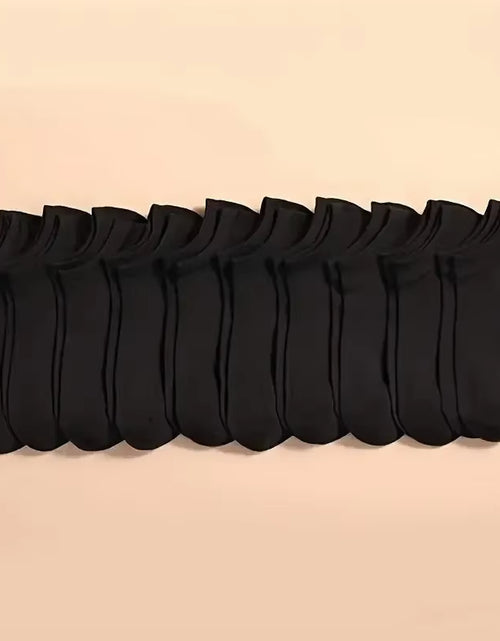 Load image into Gallery viewer, 10 Pairs Men Socks Breathable Sports Socks Solid Color Boat Socks Comfortable Cotton Ankle Socks White Black
